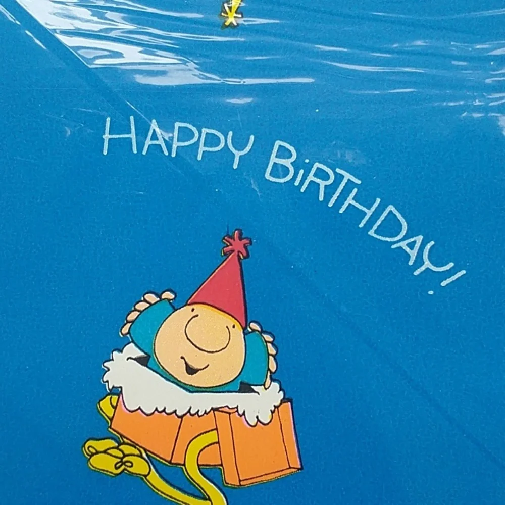 New in Plastic American Greetings Vintage Ziggy Birthday Gift Wrap Paper